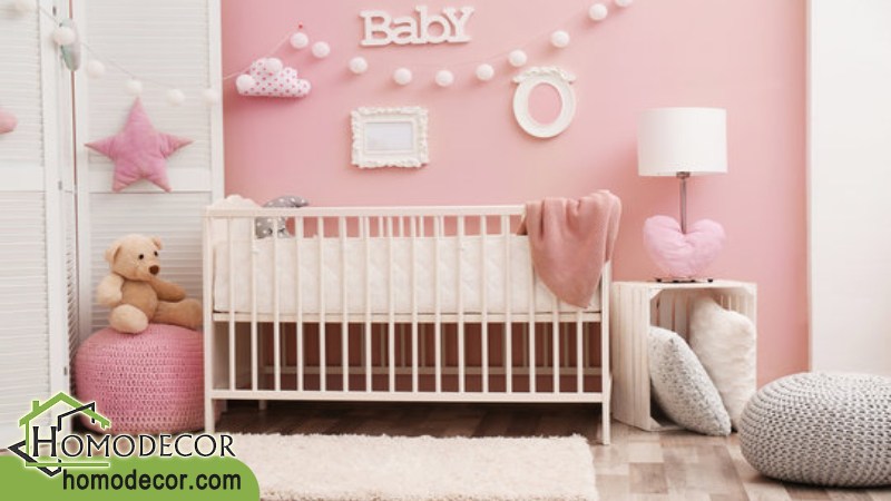 دکوراسیون اتاق کودک با رنگ صورتی پاستیلی 